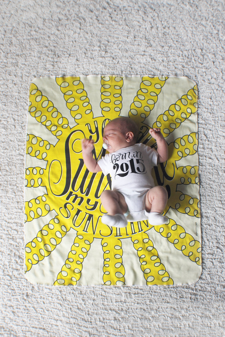 Swaddle - Organic cotton - LAP SIZE - You are my sunshine, my only sunshine - SALE - howjoyfulshop