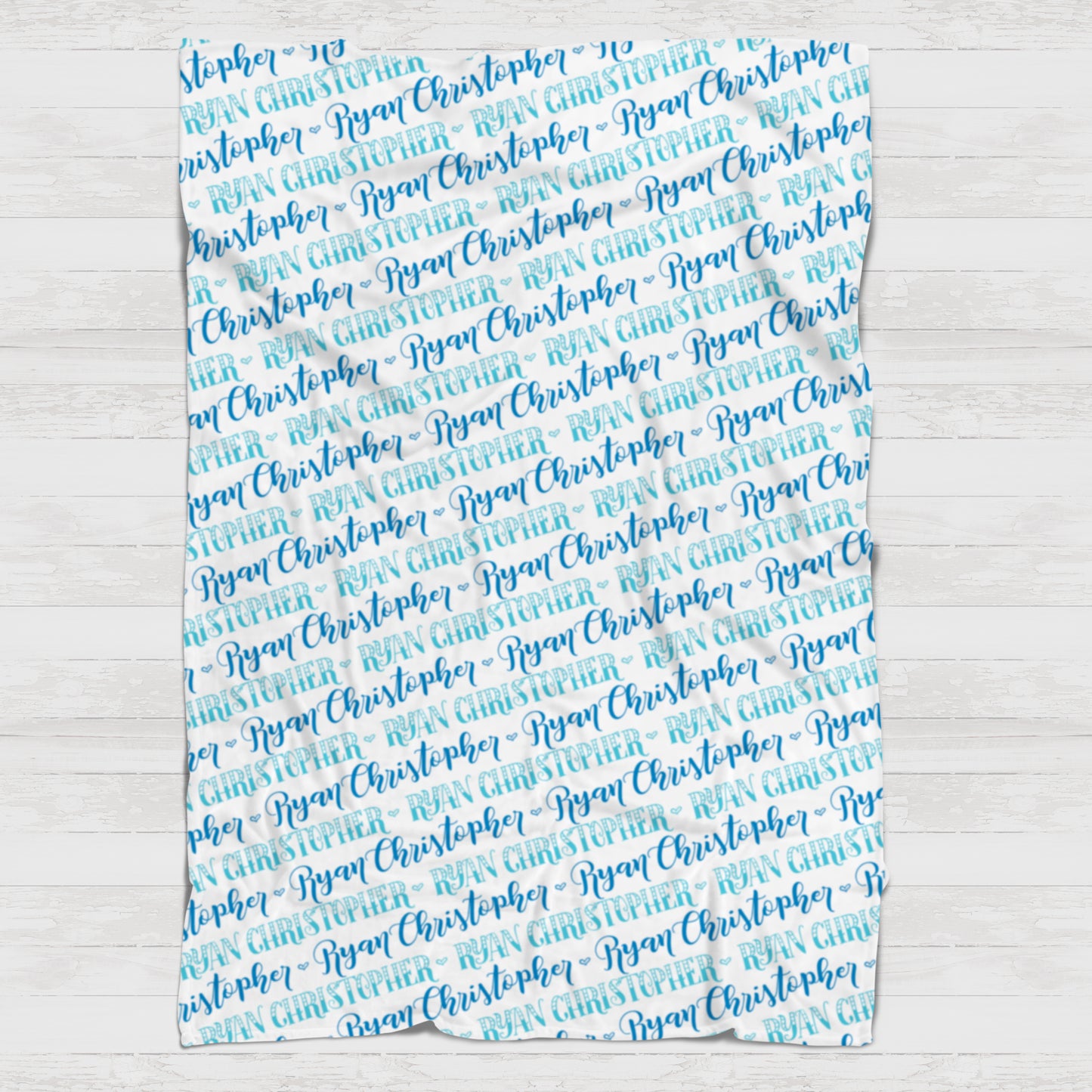 Fleece Blanket - <3 Hearts pattern with two custom colors - howjoyfulshop