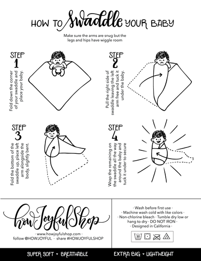 instructions for how to make a swaddle for a baby