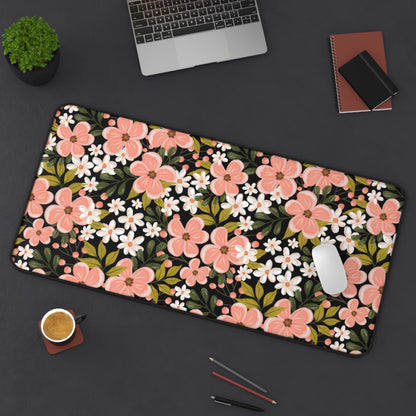 Pink Wildflower - Desk Mat - howjoyfulshop