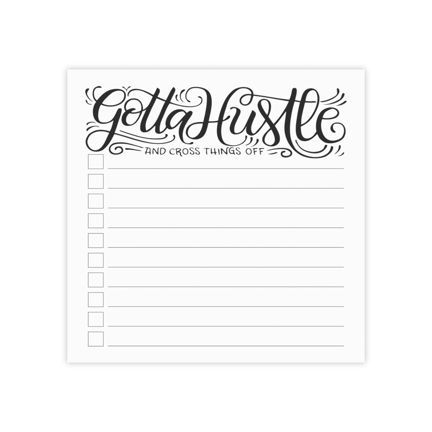 Gotta hustle, and cross things off List - Post-it® Note Pad - howjoyfulshop