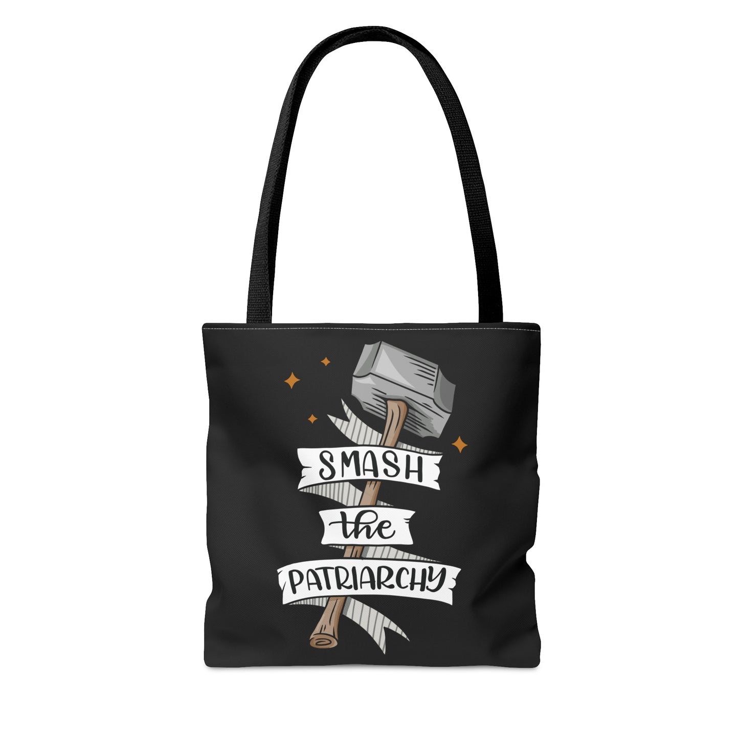 Smash the Patriarchy - Hammer Feminist Tote Bag Black