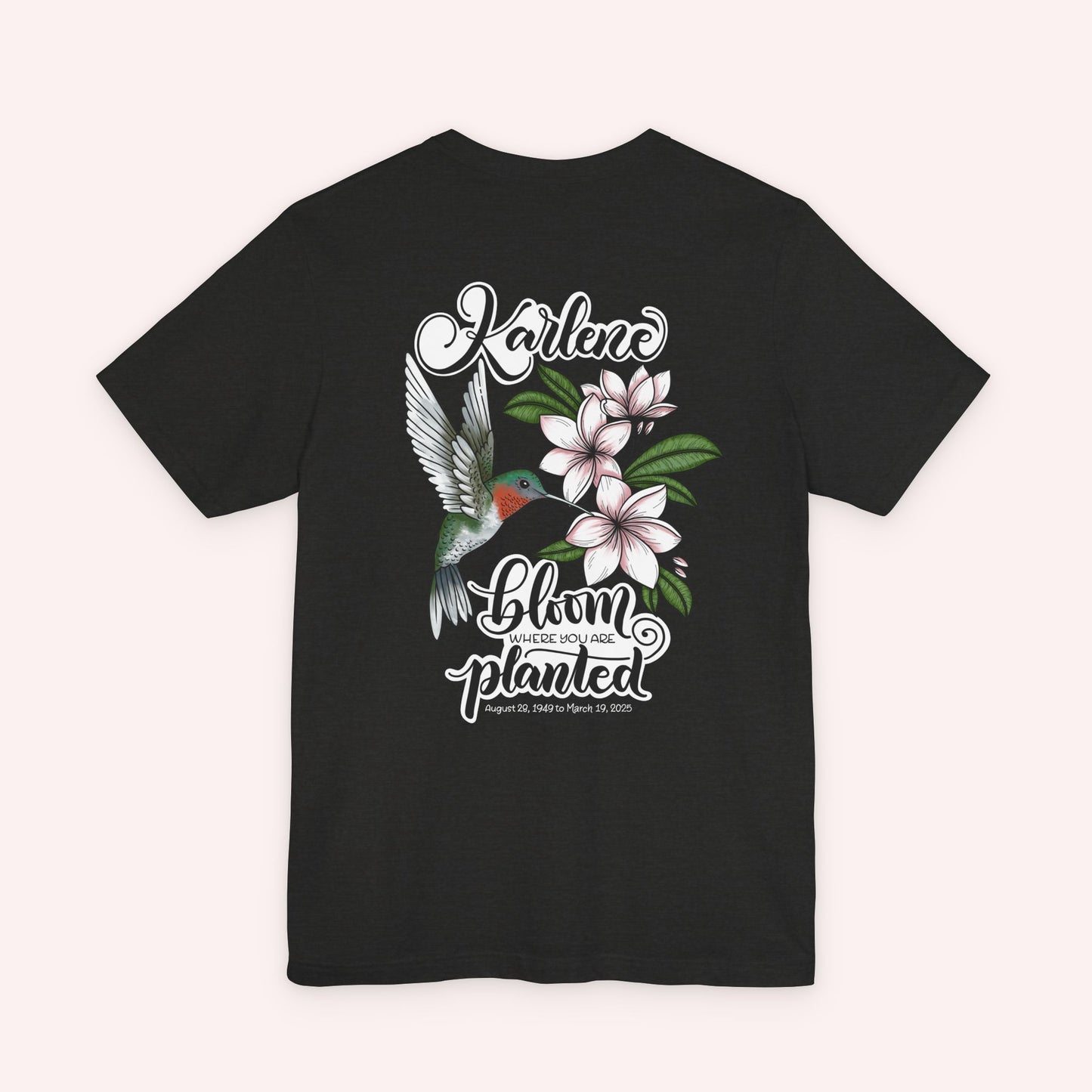 In honor of Karlene - Double sided print - Unisex Jersey Short Sleeve Tee