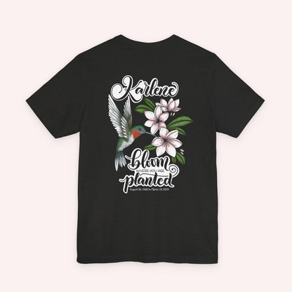 In honor of Karlene - Double sided print - Unisex Jersey Short Sleeve Tee