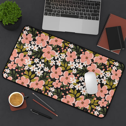 Pink Wildflower - Desk Mat - howjoyfulshop