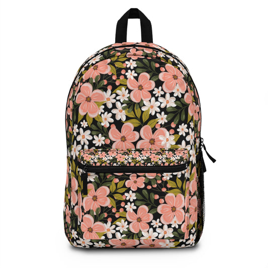 Pink Wildflower - Basic Backpack - howjoyfulshop