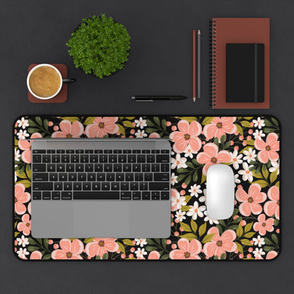 Pink Wildflower - Desk Mat - howjoyfulshop