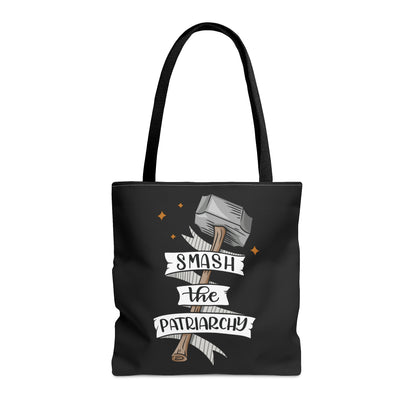 Smash the Patriarchy - Hammer Feminist Tote Bag Black