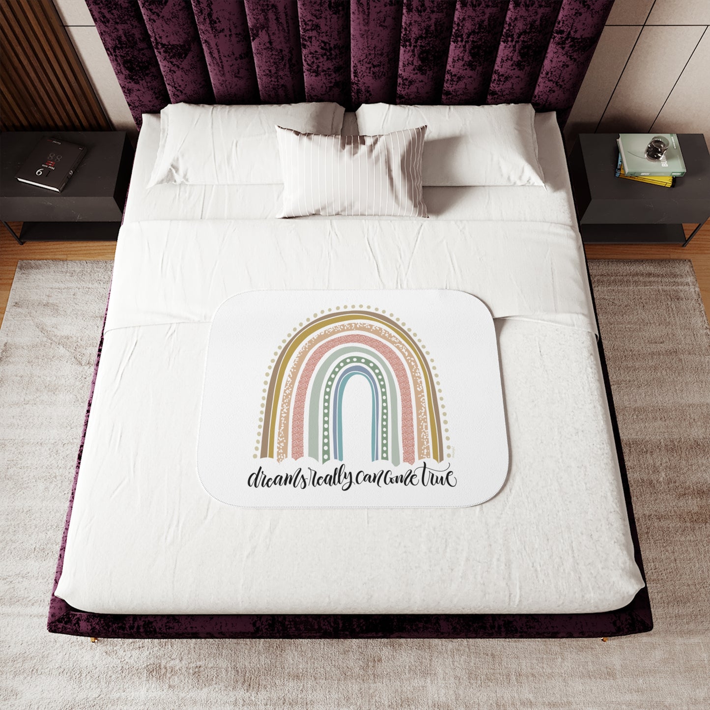 Dreams come true - Rainbow - Sherpa Blanket - howjoyfulshop