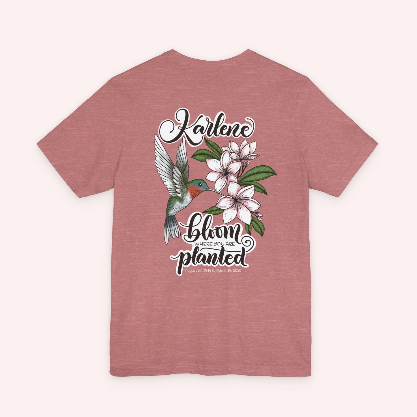 In honor of Karlene - Double sided print - Unisex Jersey Short Sleeve Tee