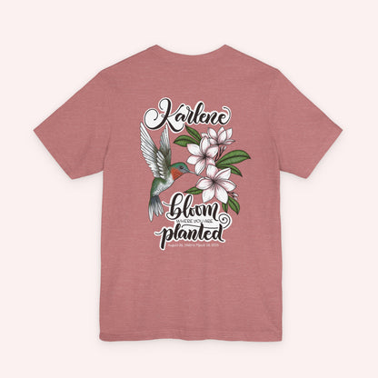 In honor of Karlene - Double sided print - Unisex Jersey Short Sleeve Tee