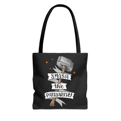 Smash the Patriarchy - Hammer Feminist Tote Bag Black