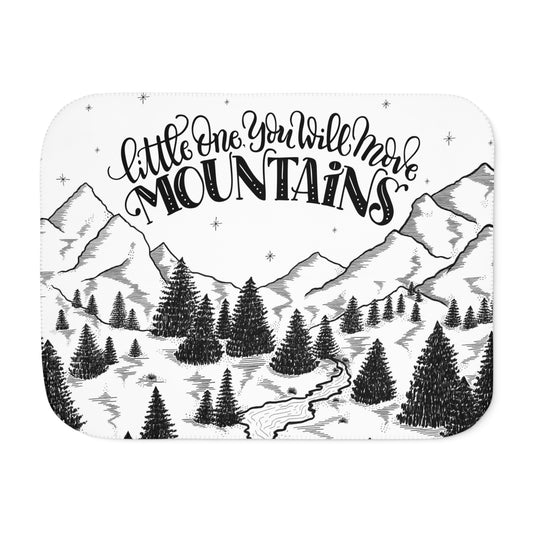 Little one you will move mountains - Sherpa Blanket - howjoyfulshop