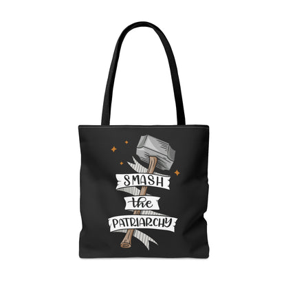 Smash the Patriarchy - Hammer Feminist Tote Bag Black