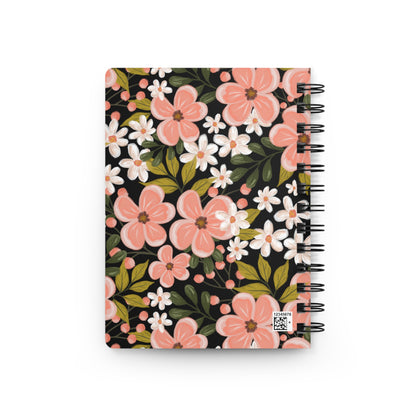 Pink Wildflower - Spiral Bound Journal - howjoyfulshop