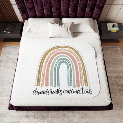Dreams come true - Rainbow - Sherpa Blanket - howjoyfulshop