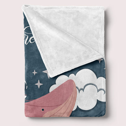 Dream big Pink - Velveteen Blanket - HowJoyful Shop