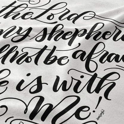 The Lord is my shepherd - Psalm 23 - Sherpa Blanket - howjoyfulshop