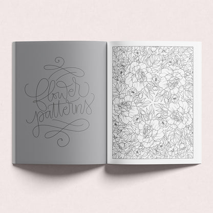 Mindful Flower Patterns for the Soul Coloring Book - howjoyfulshop