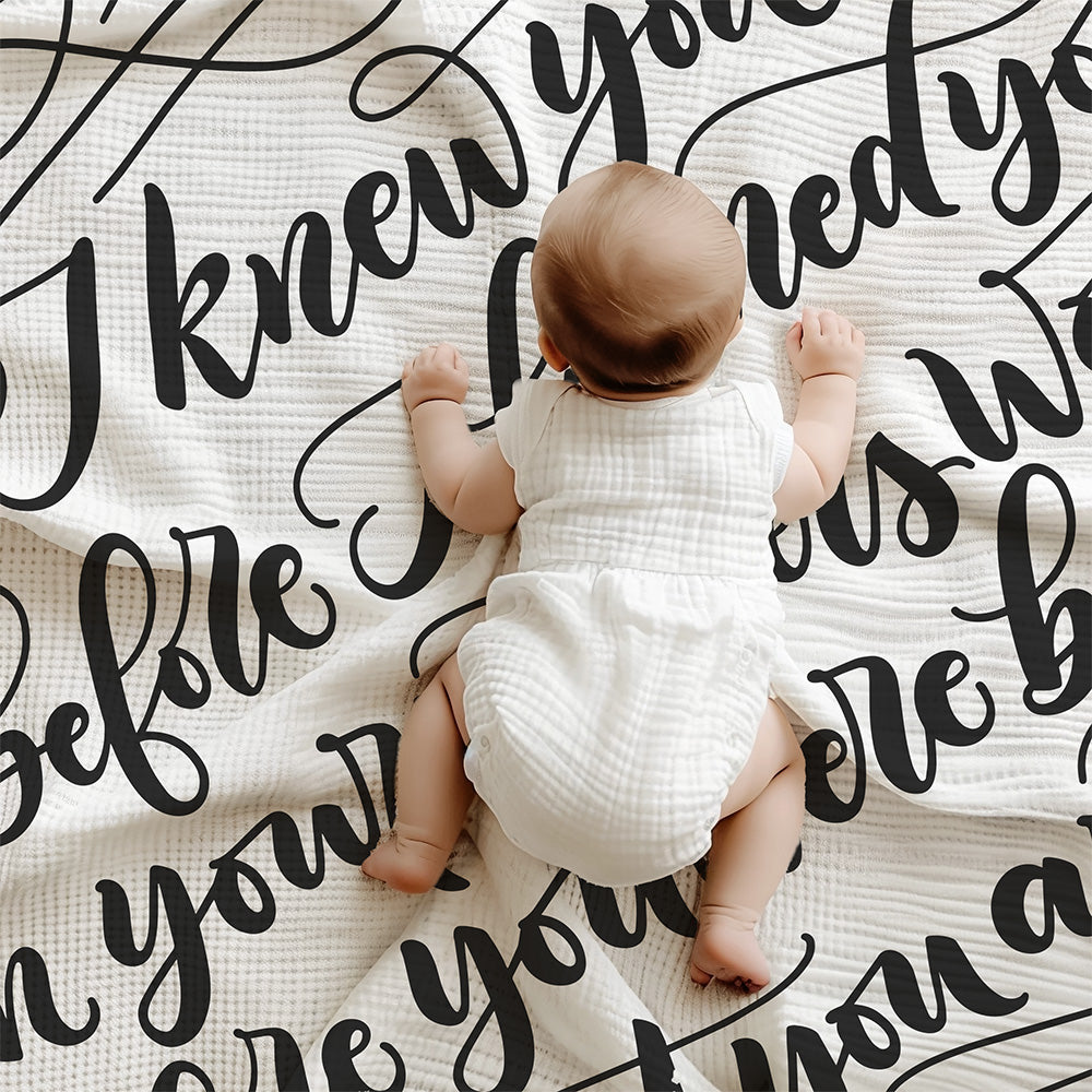 I knew you before I formed you in your mother's womb - Jeremiah 1:5 - Velveteen Blanket - howjoyfulshop