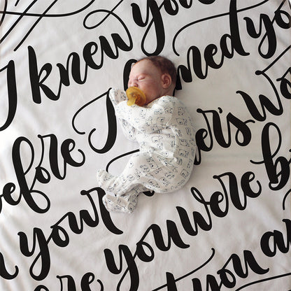 I knew you before I formed you in your mother's womb - Jeremiah 1:5 - Sherpa Blanket - howjoyfulshop