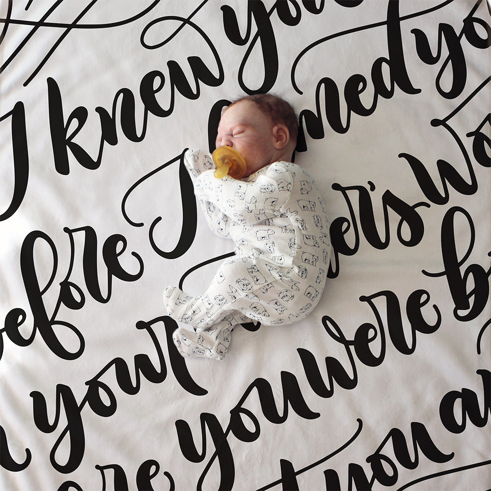 I knew you before I formed you in your mother's womb - Jeremiah 1:5 - Velveteen Blanket - howjoyfulshop