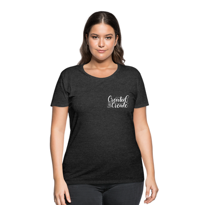 Created to create - Women’s Curvy T-Shirt - deep heather