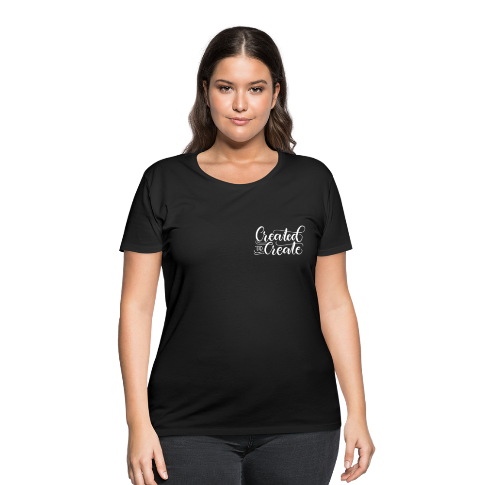 Created to create - Women’s Curvy T-Shirt - black