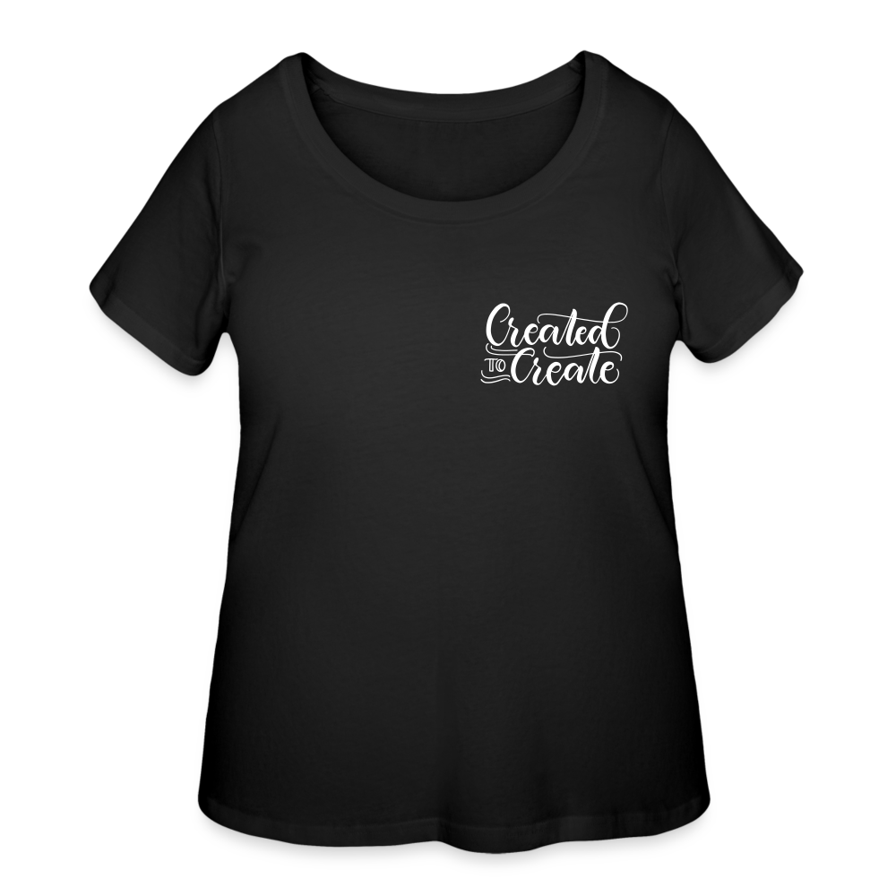 Created to create - Women’s Curvy T-Shirt - black