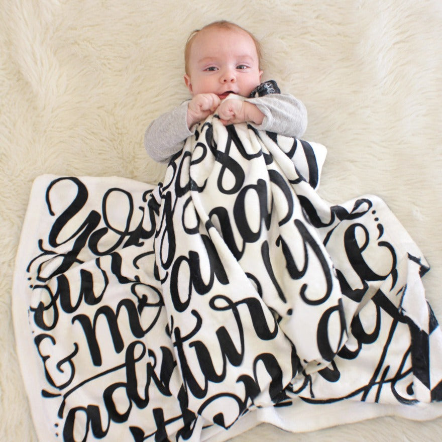 You are our biggest adventure, you are so loved - Sherpa Blanket - howjoyfulshop