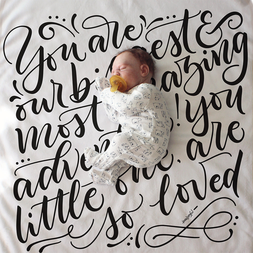 You are our biggest and most amazing adventure - Lightweight Swaddle - howjoyfulshop
