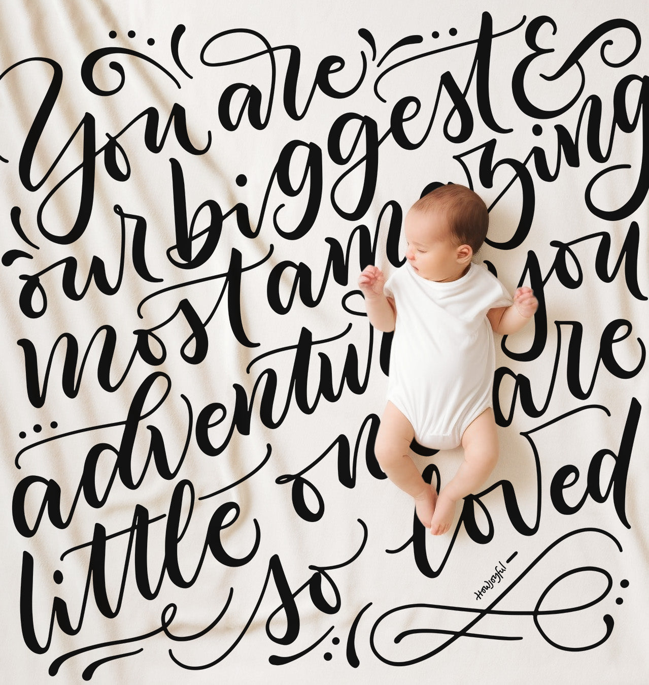 You are our biggest and most amazing adventure - Lightweight Swaddle - howjoyfulshop