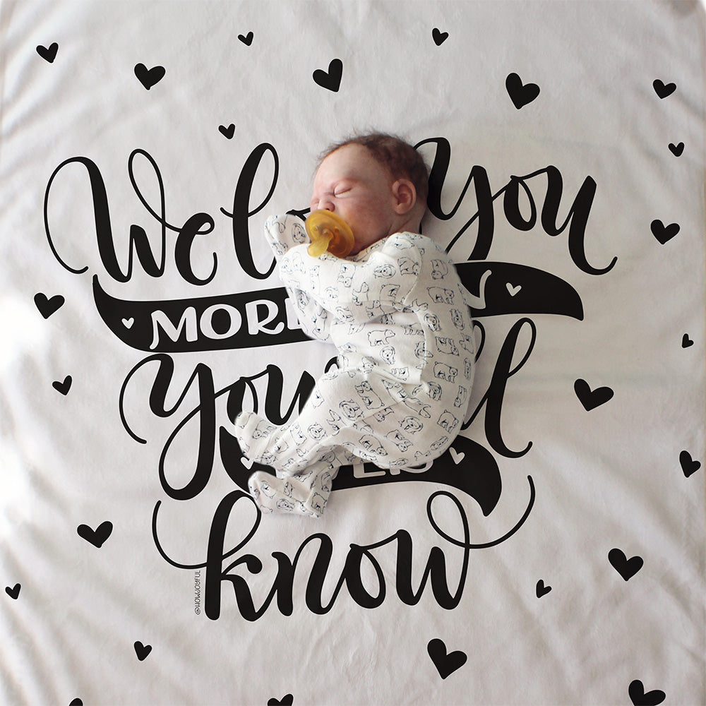 We love you more than you will ever know - Velveteen Blanket - howjoyfulshop