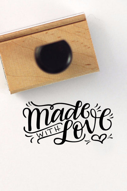 Stamp - Made with love - SALE - howjoyfulshop
