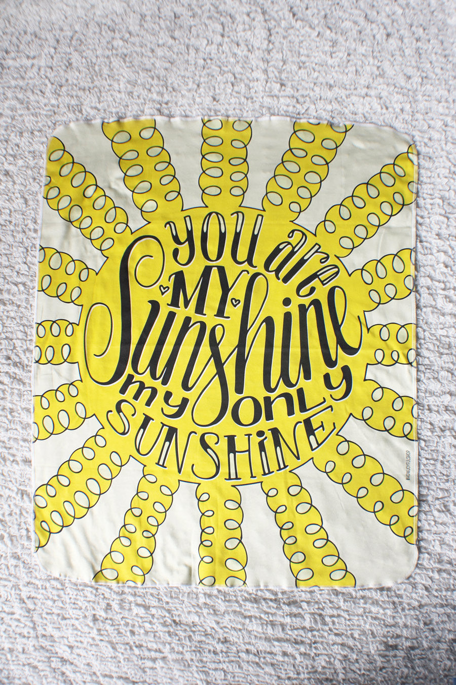 Swaddle - Organic cotton - LAP SIZE - You are my sunshine, my only sunshine - SALE - howjoyfulshop