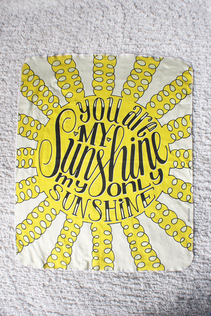 Swaddle - Organic cotton - LAP SIZE - You are my sunshine, my only sunshine - SALE - howjoyfulshop